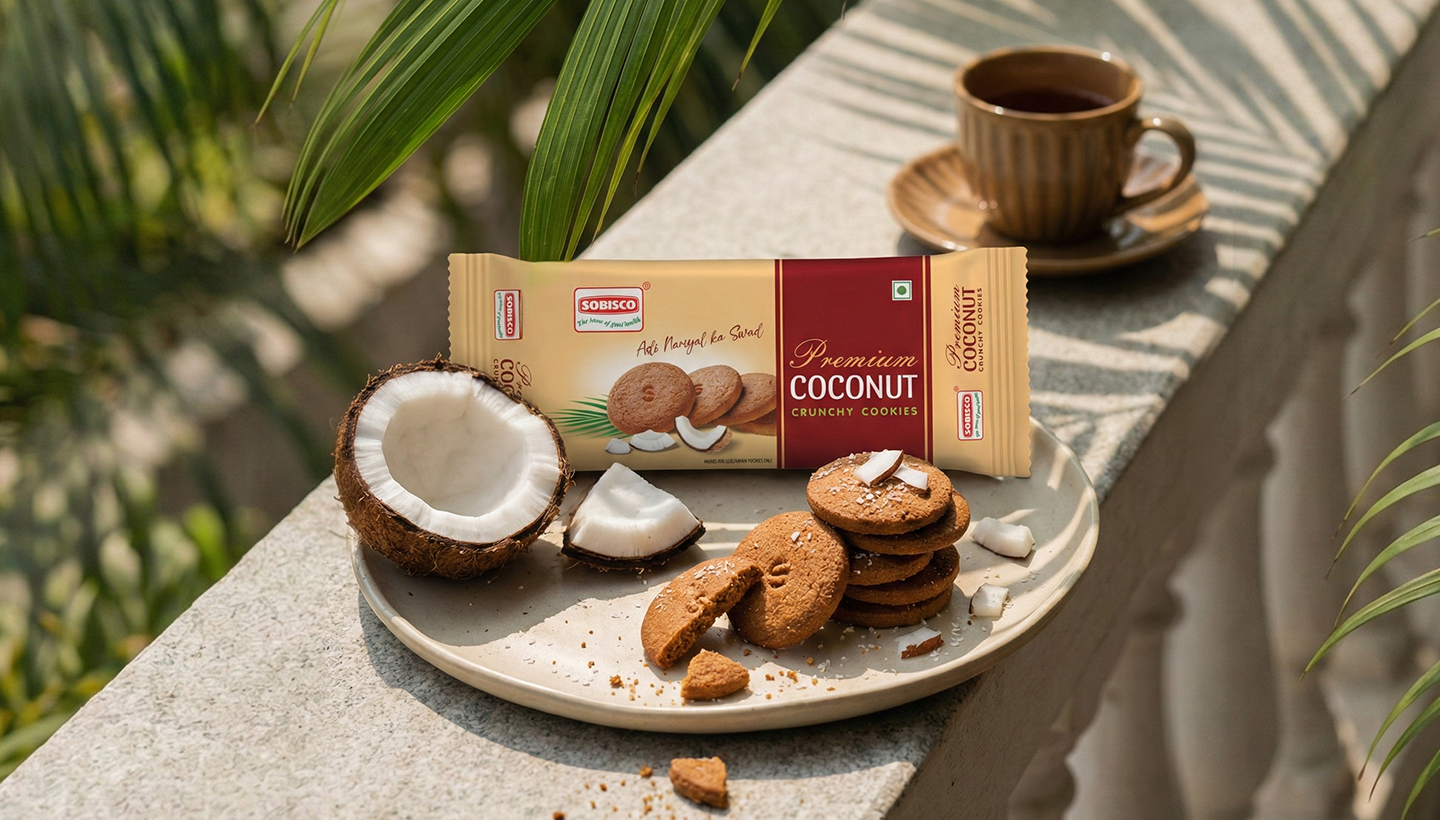 Premium Coconut Crunchy Cookies banner